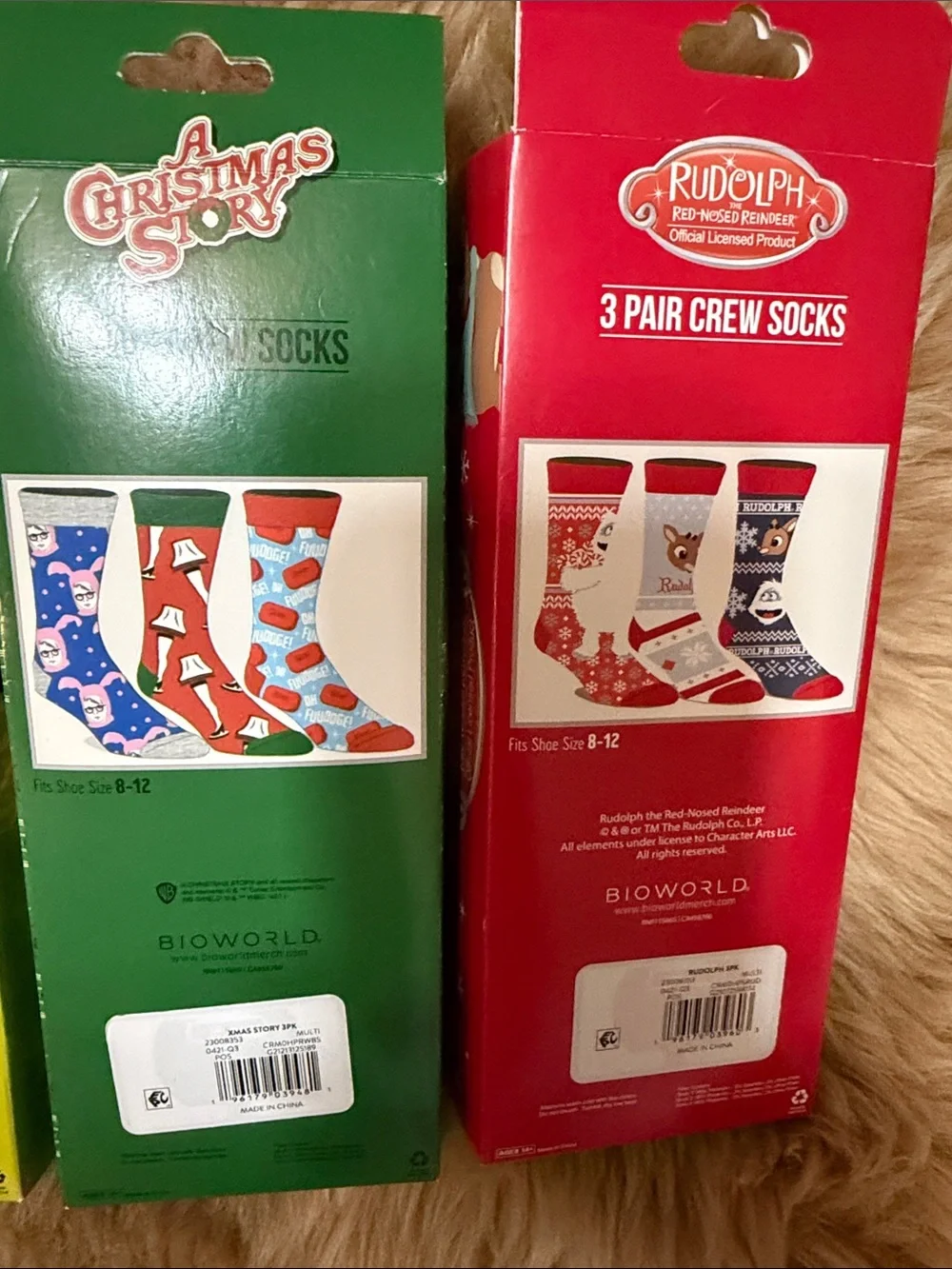 Holiday Sock Lot 12 Pairs Total all New in Box Unisex